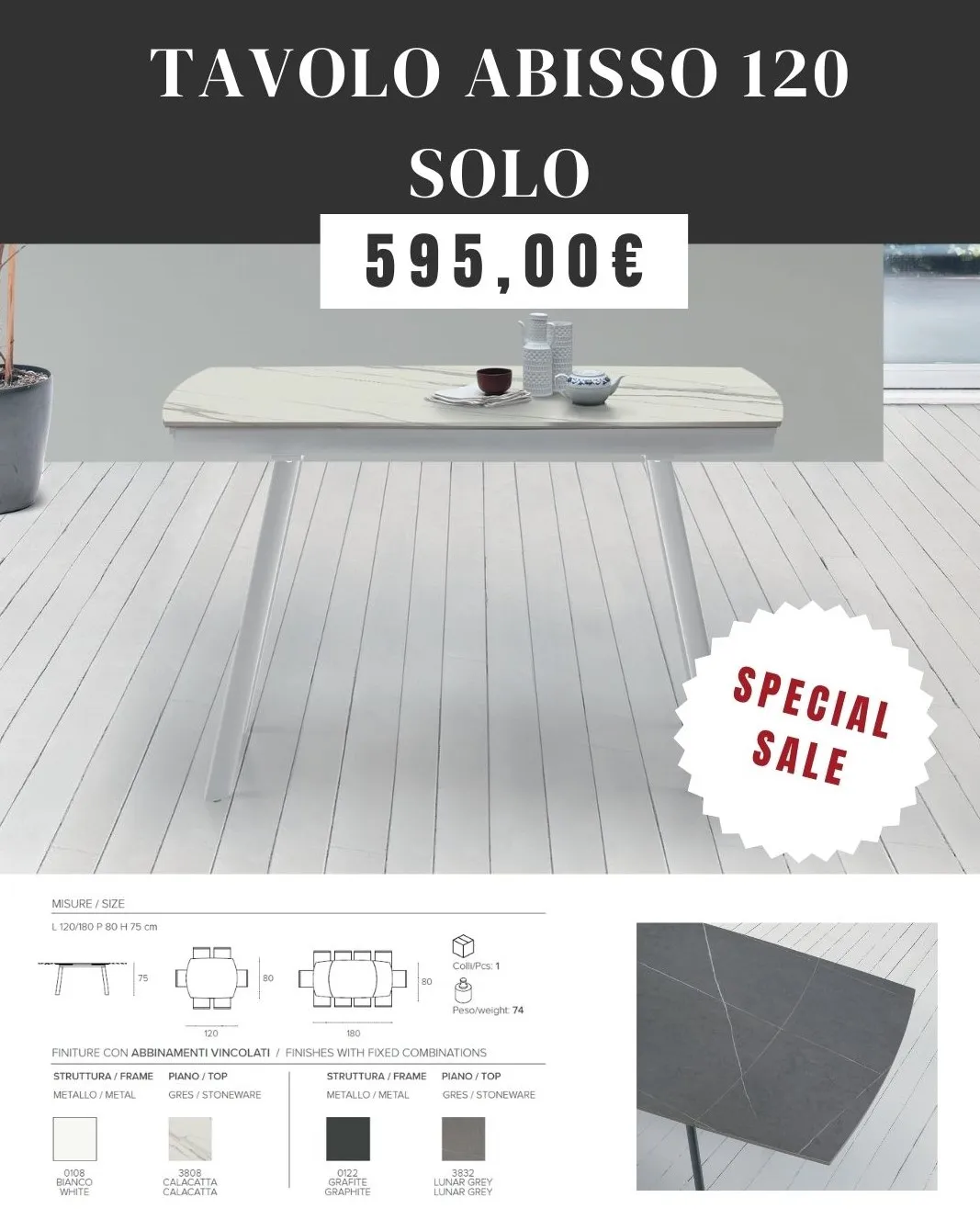 Promozione tavolo Abisso